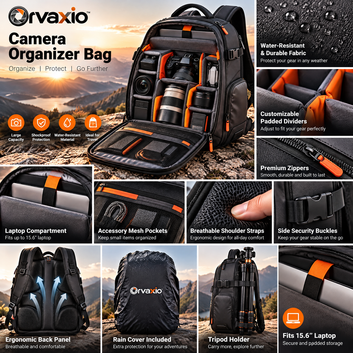 Orvaxio Camera Organizer Bag - detail view 2