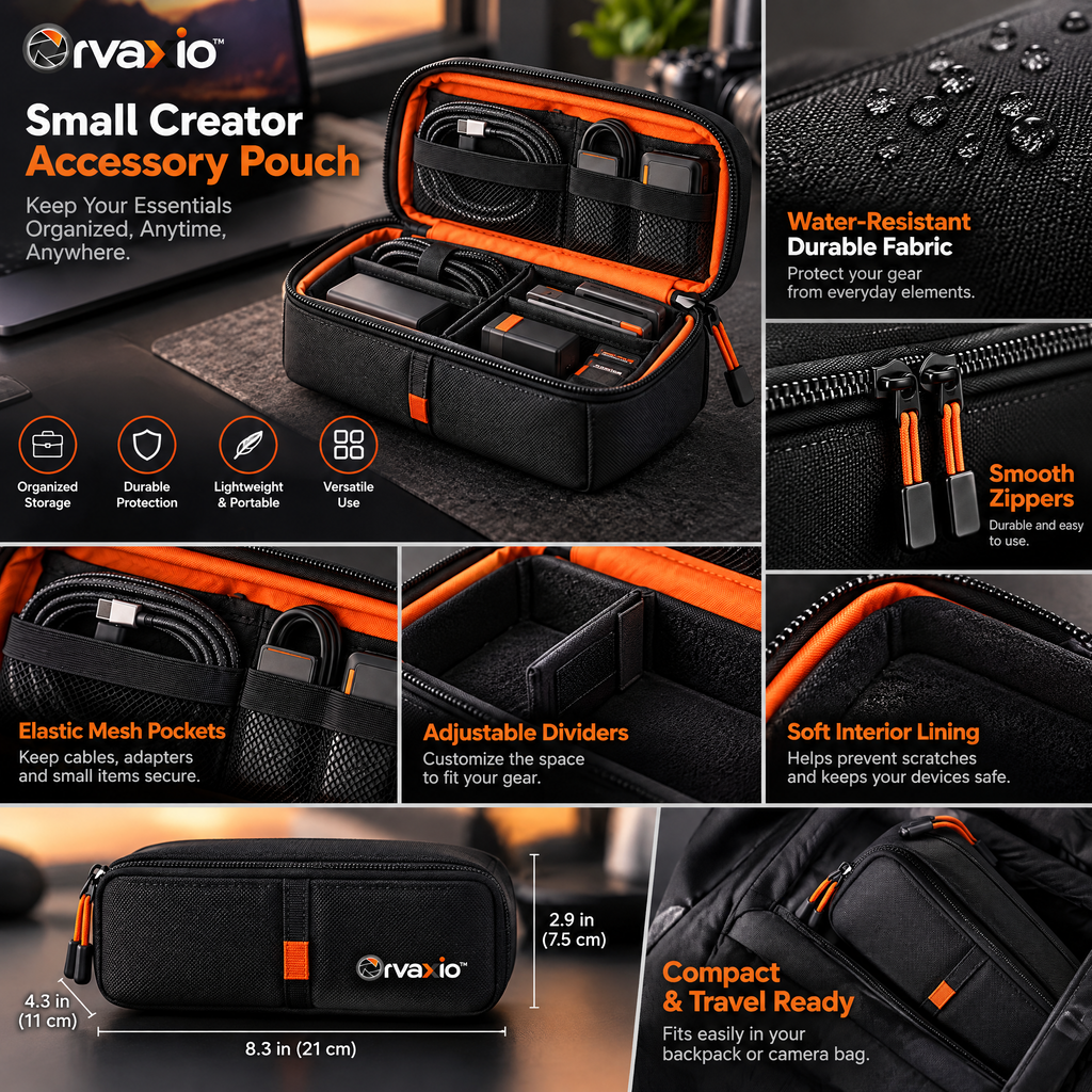 Orvaxio Small Creator Accessory Pouch - detail view 4