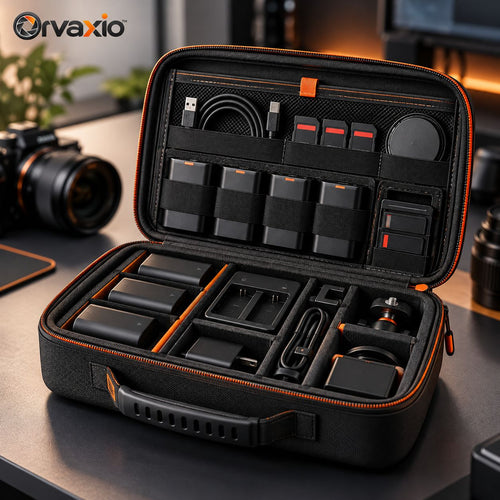 Orvaxio Camera Battery & Accessory Storage Case - main product view