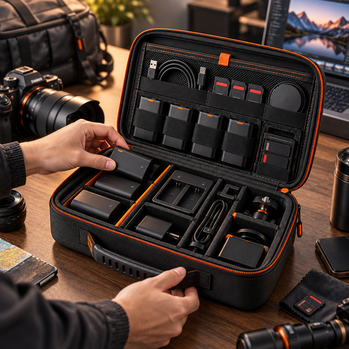 Orvaxio Camera Battery & Accessory Storage Case - detail view 1