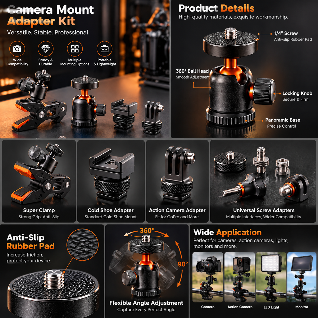 Orvaxio Camera Mount Adapter Kit - detail view 3