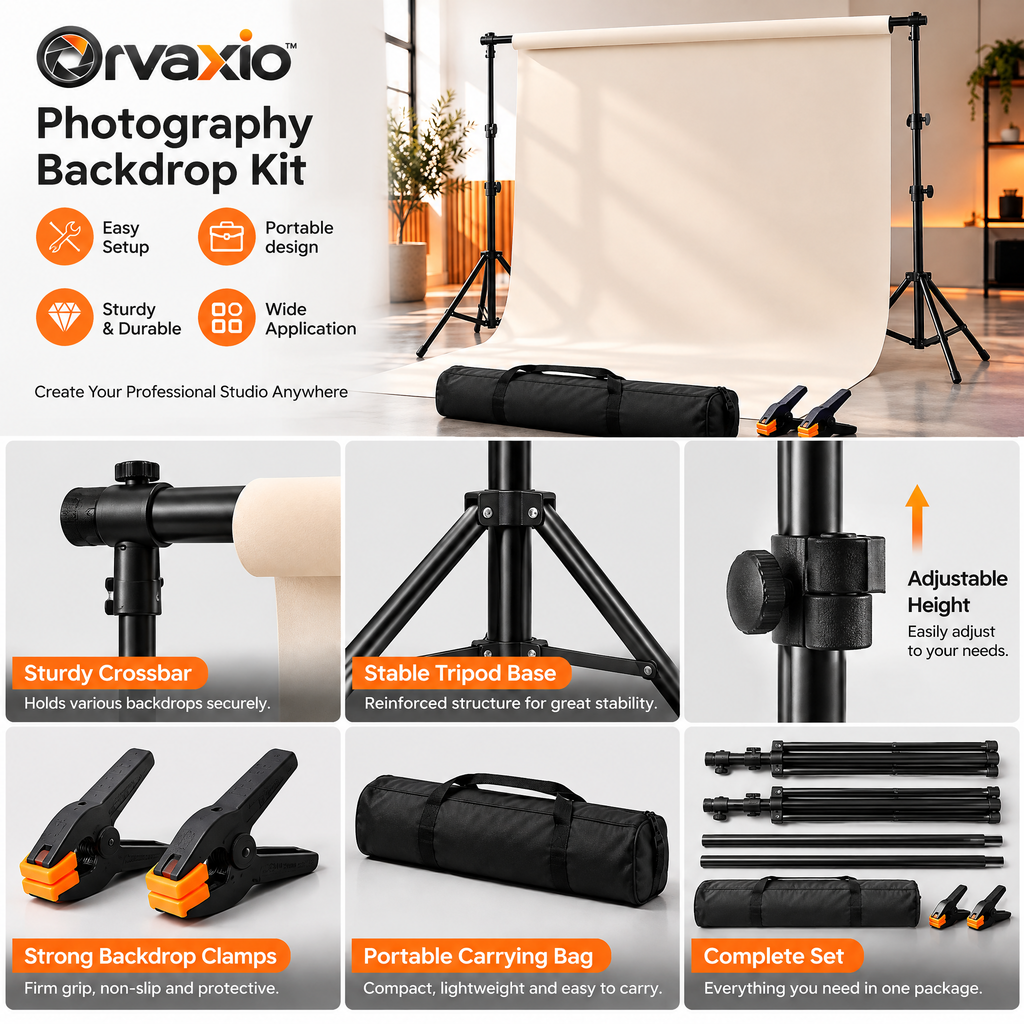 Orvaxio Photography Backdrop Kit - detail view 1