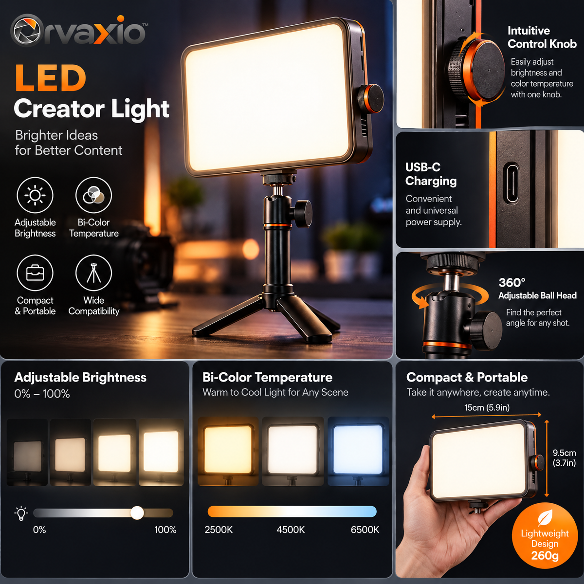Orvaxio LED Creator Light - detail view 4